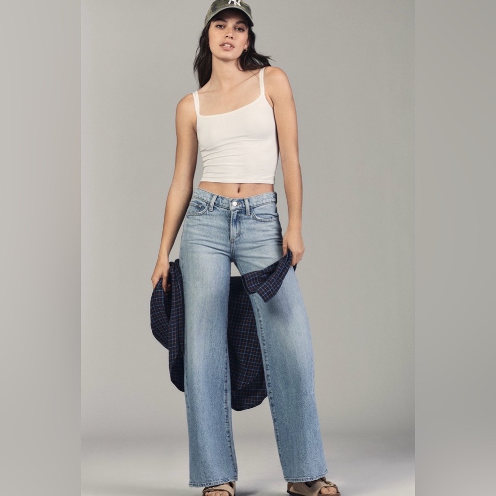 Joe’s Jeans Lou Lou Low-Rise Wide-Leg Jeans 31